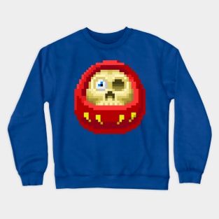 8 Bit Daruma doll Skull Crewneck Sweatshirt